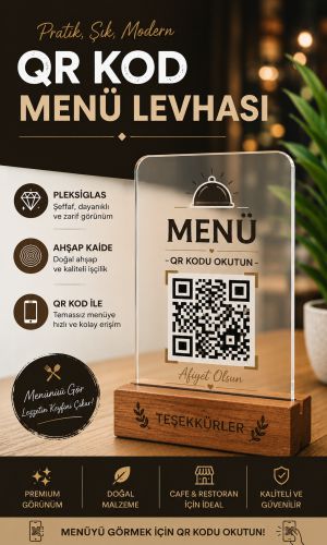 QR kod menü levhası